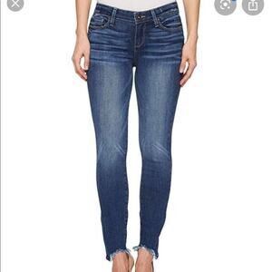 Paige Verdugo Ankle Jeans Denim Chewed Raw Hem